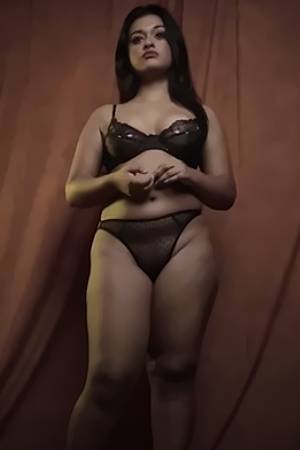 Black Lingerie BTS - Indian Model Diya - Premium Video