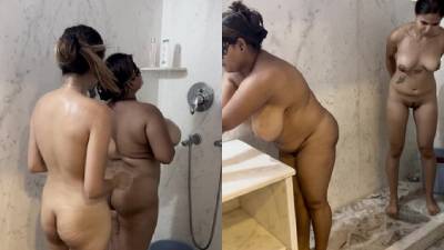 Lesbian Shower BTS - Sarmishtha Sarkar And Megha Das - Premium Video