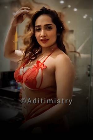 Red Lingerie - Aditi Misty - Premium Video